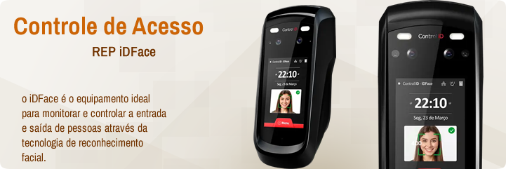 Controle de Acesso com Tecnologia de Reconhecimento Facial - iDFace Controle de Acesso com Tecnologia de Reconhecimento Facial - iDFace